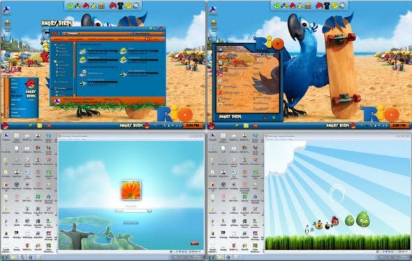 Free Download Angry Birds Skin Pack for Windows 7