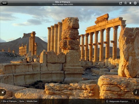 Free iPad iPhone and iPod touch app for virtual visit to UNESCO World Heritage Sites