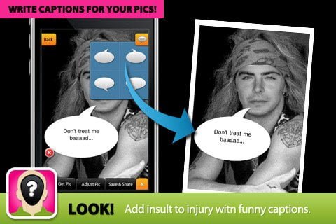 Free iPhone iPod Touch and iPad app to place your face on a celebrity pic