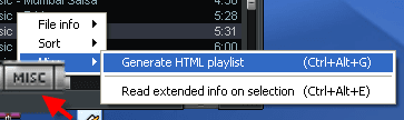 Generate Playlist from Winamp