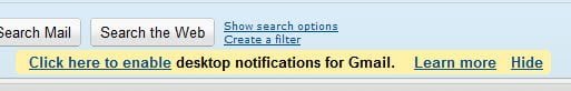 Gmail Desktop Notifcation