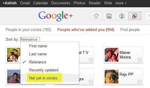Google Plus Not yet in Circles