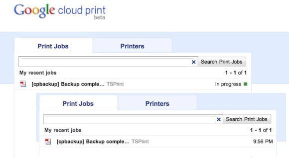 Google Cloud Print Jobs
