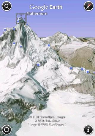 Google Earth view on iPhone
