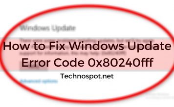 How to Fix Windows Update Error Code 0x80240fff