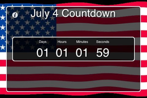 Independence Day Countdown app for iPad, iPhone and iPod Touch 1