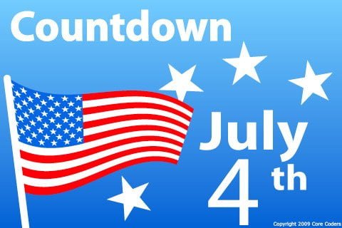 Independence Day Countdown app for iPad, iPhone and iPod Touch