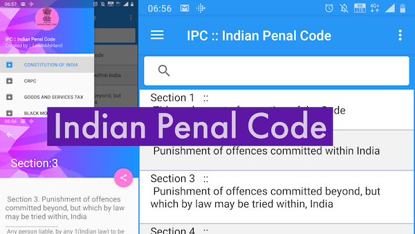 Apps for Indian Penal Code, COI, CPC