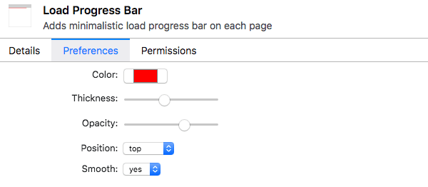 Loading Progress bar settings