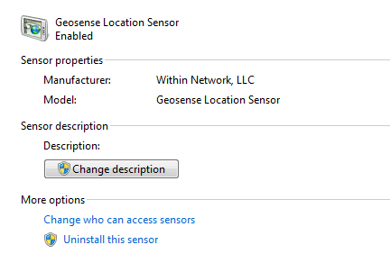 Location Sensor description