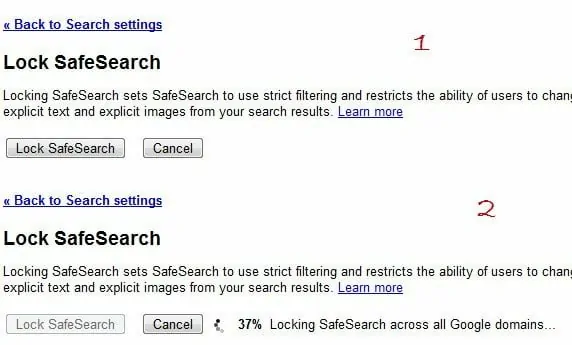 Lock SafeSearch Google