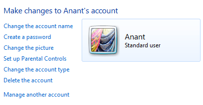 Manage Windows User Account