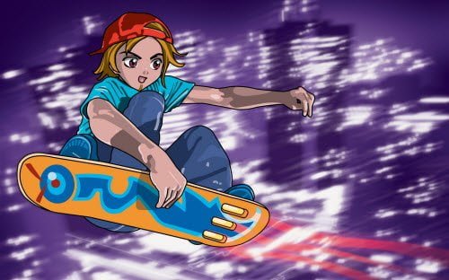 Manga Style Skateboard