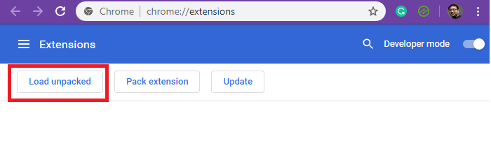 Manually Install Chrome Extensions Developer mode