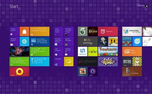Windows 8 Themes Metro Tile Series Purple
