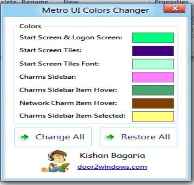 change windows 8 color