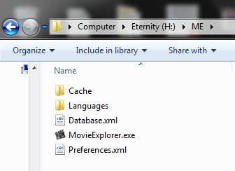 Movie Explorer Configuration Files