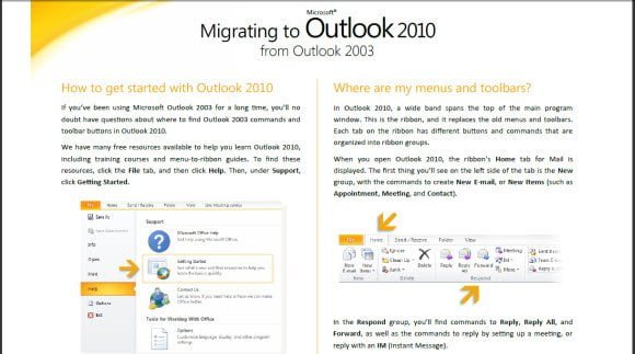 Office Outlook 2010 Migration Guide