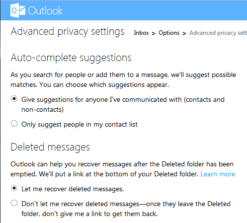 outlook throttled message