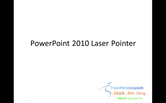 Laser Pointer in PowerPoint 2010