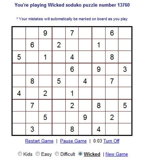 Play Sudoku online for free