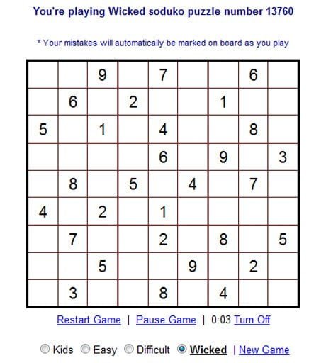 play sudoku online