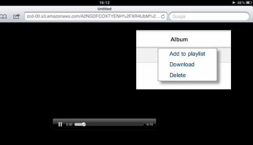Play music from Cloud Player Amazon