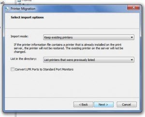 Migrate Printers using Printer Migration tool to New PC or Print Server