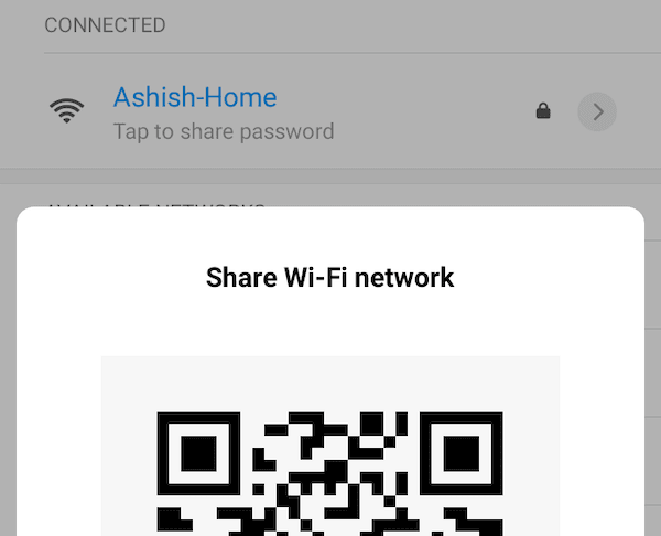 QR code for Sharing Wifi