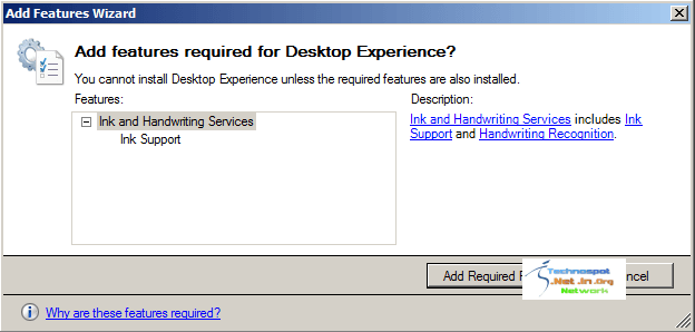 Required Features for Desktop Experience