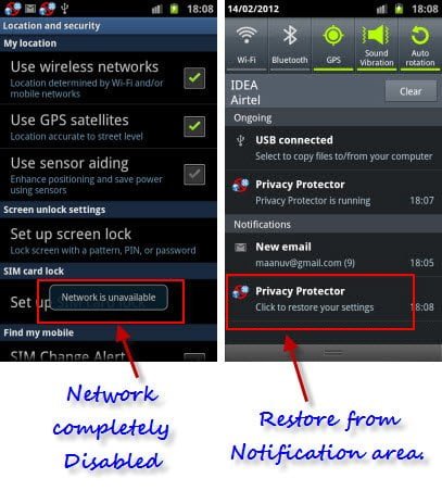 privacy pro disconnect android