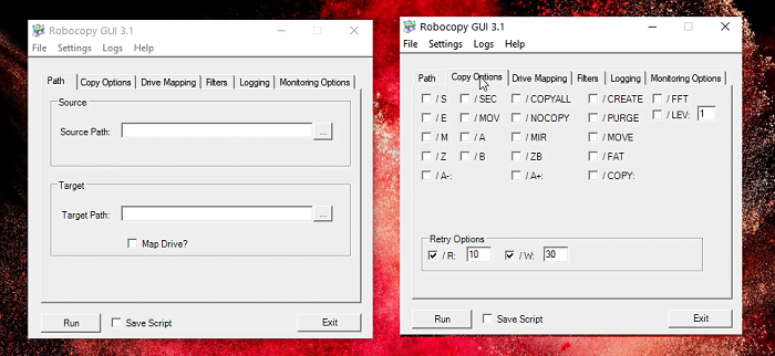 Robocopy Copy utility Windows