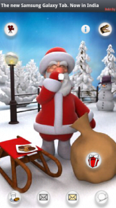 Santa having milk free talking santa app for android