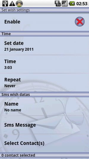 Schedule and auto send SMS wishes with free Android app