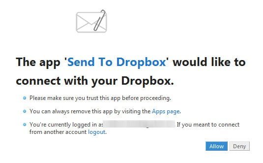 sending a file via dropbox