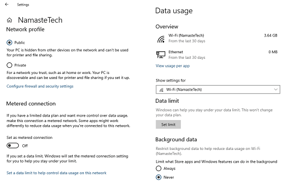 what is a metered connection wi dows 8.1