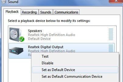 default communication device vs default device default communication device vs default device