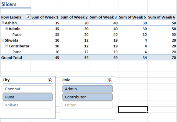 excel slicer 2013