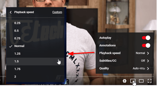 Change YouTube Playback Speed: Speed up or Slow down YouTube Videos