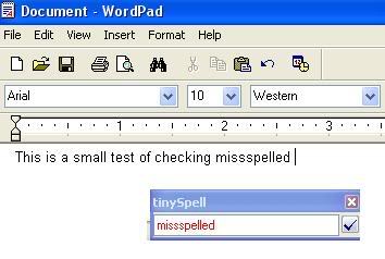 Spell check in WordPad
