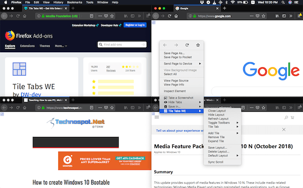 Split Firefox in multiple window