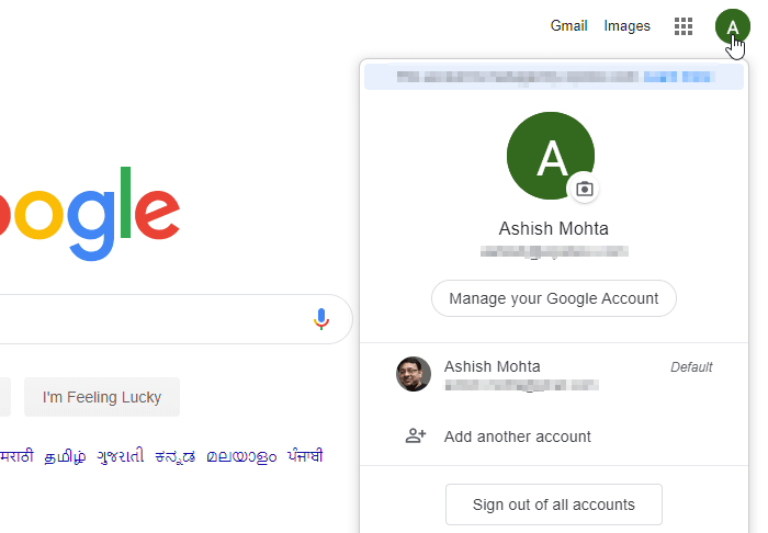 Switch to Multiple Accounts Google