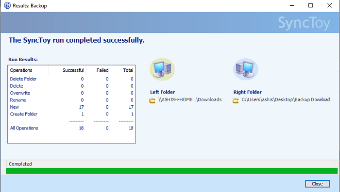 microsoft synctoy scheduled task