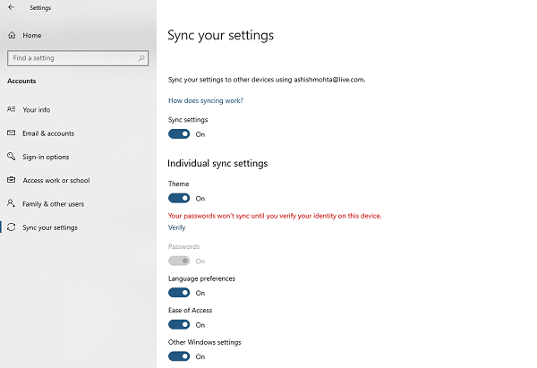 Sync Windows 10 User Profile And Settings Across Multiple Computers