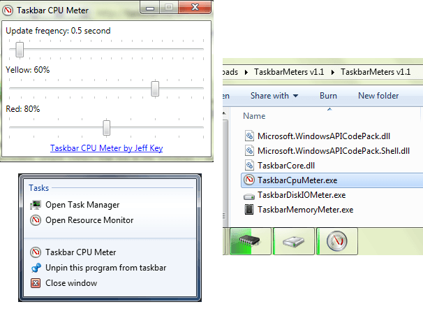 Taskbar Meter Configurations