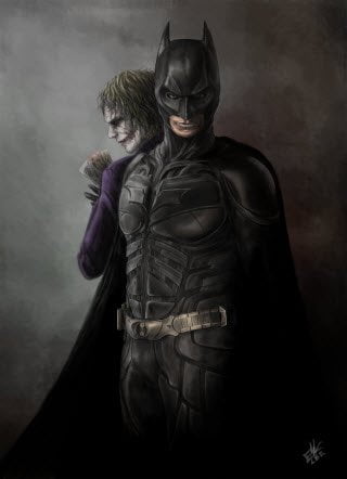 The Dark knight and The Joker