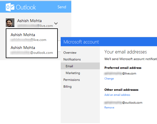 Using Outlook Alias