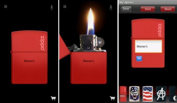 Virtual Zippo Lighter app for Android [Free]