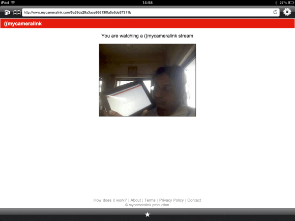 Watch my webcam on iPad