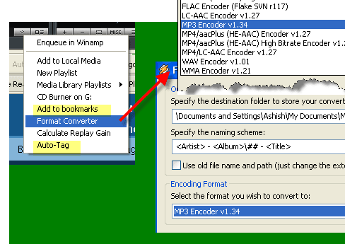 Winamp Format Converter